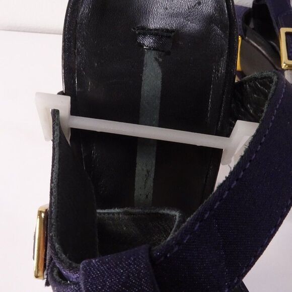 Theyskens' Theory Platform Ankle Strap Purple Gold High Pumps Sz 37 NWB 1120 - Picture 12 of 14